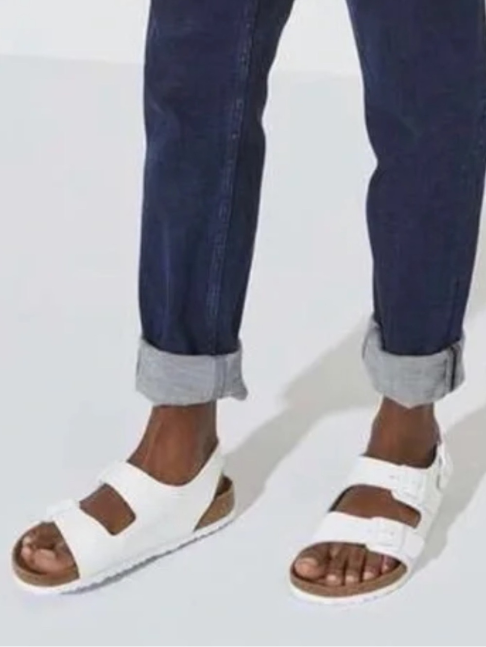 Birkenstock White Milano Leather Men’s Sandals, Size 12, NWT